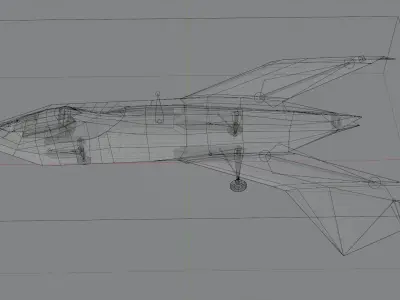 Boeing YF-118 Bird of Prey Low-poly 3D model