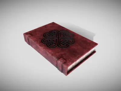 Celtic Medieval Book Low-poly 3D model