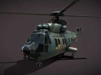 Dragon military helicopter 3D model