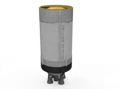 Saturn IV Stage Rocket 3D model