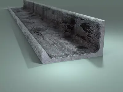 Angle Steel Beam CLR10 Low-poly Model Low-poly 3D model