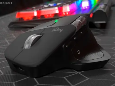 Logitech MX Master 4 Ergonomic Wireless Mouse Black 3D model