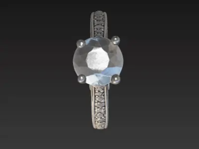 Vintage Diamond Engagement Ring 3D model