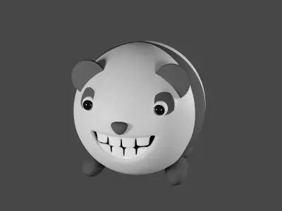 round panda 3D model