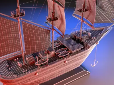 Sail Boat Miniature 3D model