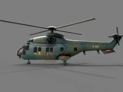 Army Green Chopper 3D model