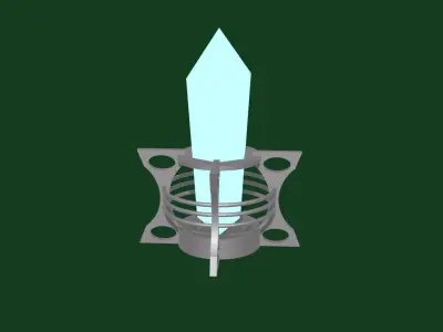 Crystal Sci-fi Magic Lamp Free low-poly 3D model