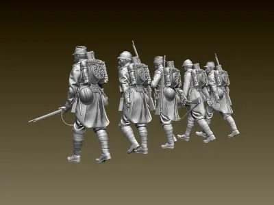 French soldier ww1  3D print model