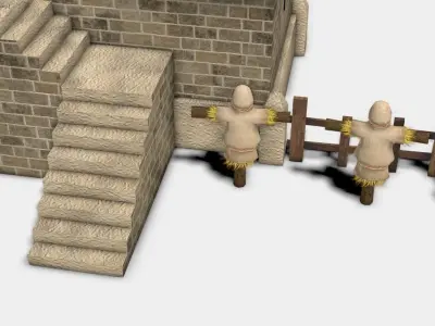 Medieval Barracks Low-poly 3D model buy