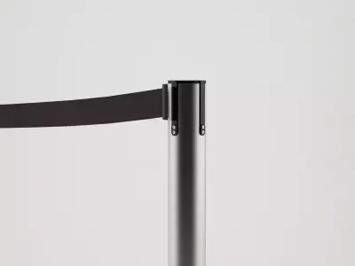 Queue Barriers stanchion 3D model