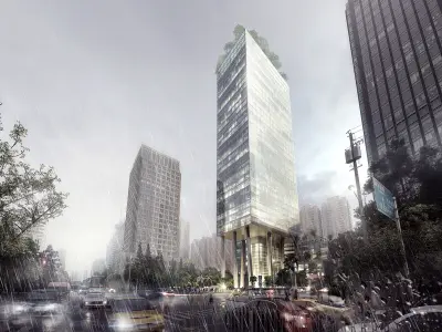 3Dmax fashion city commercial square building 279 3D model