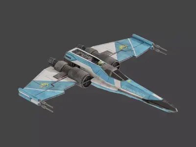 T-85 X-wing Starfighter - Star Wars Low-poly 3D model