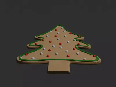 Gingerbread christmas tr 3D model