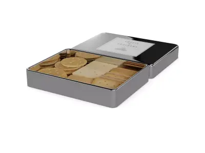 Snacks Cheese and Crackers 3D model