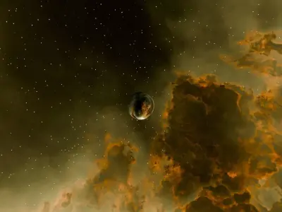 The Saffron Rift Nebula HDRI 16k Seamless 3D model