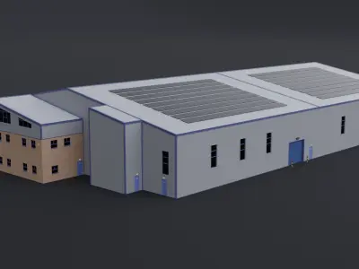 Warehouse 10 Low-poly 3D model