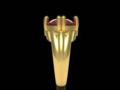 Garnet Round Ring 3D print model