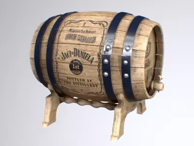 Whiskey barrel 3D model