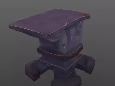 Stylized Anvil      Hand-Painted Game Asset Low-poly 3D model