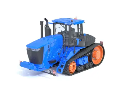 Tracked Tractor   Low-poly 3D model