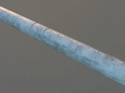 Concrete Pipe Kit Low-poly 3D model