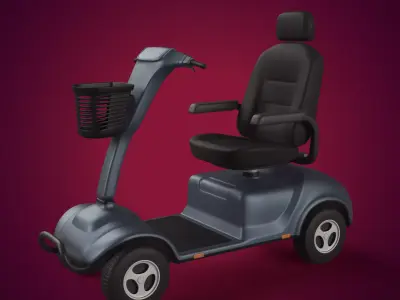 Generic Mobility Scooter -- wheelchair Low-poly 3D model