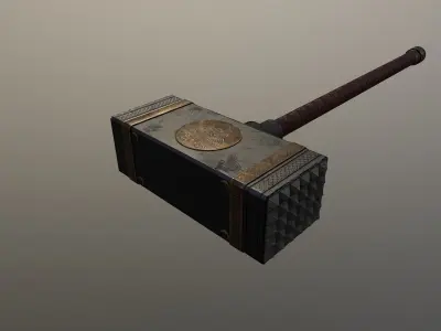 Viking maul Low-poly 3D model