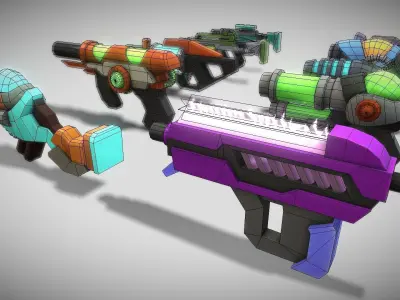 VIASS Colections Gun Low-poly 3D model