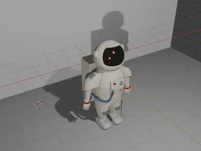Astronaut model Low-poly 3D model