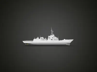 Destroyer ship 3d printed hobart class 3D print model
