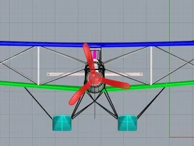 WW1 aircraft Low-poly 3D model