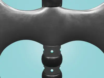 Ax Realistic Low Poly Game Ready viking axe Free low-poly 3D model