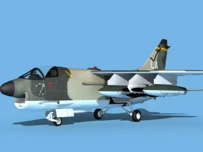 Chance Vought A-7E Corsair II V07 USAF 3D model