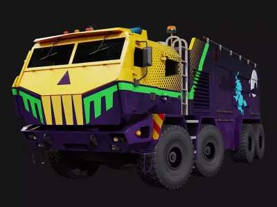 Fire Truck Low-poly 3D model by Garage-B14