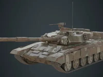 Tank 1C Low-poly 3D model