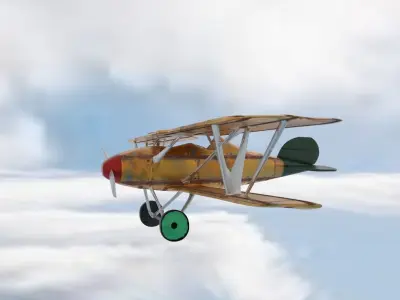Albatros DV Free low-poly 3D model