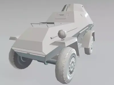 Tanquette BA-64 mobile ready Low-poly 3D model