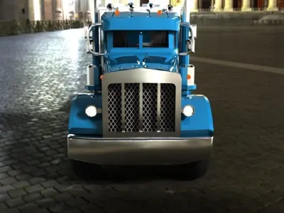 Peterbilt 389 Heavy Haul   Stylized Truck 3D Model Low-poly 3D model