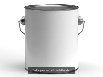 Paint cans with metal handle  3D Model Pack