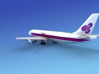 Airbus A300 Thai Airways 3D model