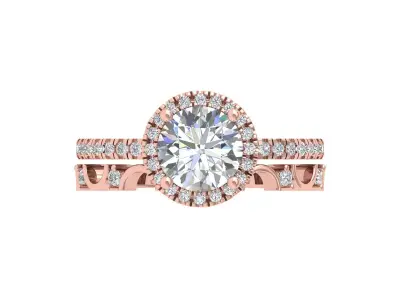Engagement-ring 3D print model 5