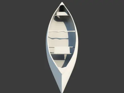 RedWood Canoe Boat 3D model