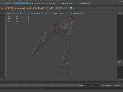 Lowpoly Weapon Scythe Level 3 - Game Ready - Textured PBR Low-poly 3D model