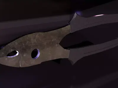 Low Poly Pliers - Game Ready PBR 3D Model - 379 Faces Low-poly 3D model