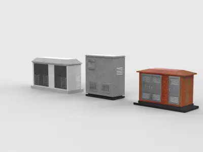Electric Substation set 3D model