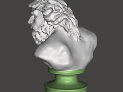 Poseidon Neptune Bust 3D model