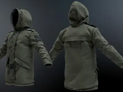 Parka Coat 3D model