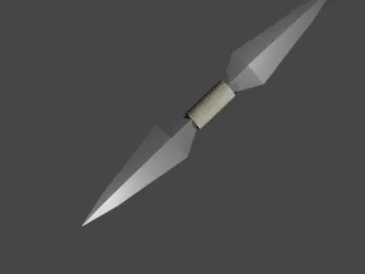 Double-sided kunai Low-poly 3D model
