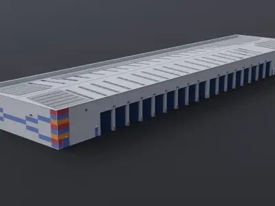 Warehouse 1 Low-poly 3D model