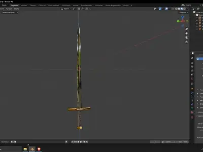 Espada y baston magicos Free 3D model